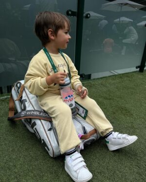 Dominika Cibulková Instagram - Day 3 at the @wimbledon 🍓🫶🏻 Jakubko exploring Wimby is my new fav thing 🥹