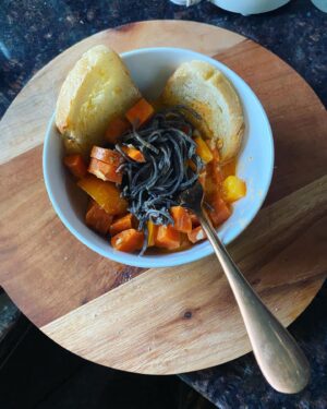 Dominique Provost-Chalkley Instagram - Thank you for letting me use your kitchen Sis. 🙏🧡 #stwcreativity #stwfood #stwnourishment #stwveganism #stwhealing #startthewave
