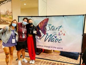 Dominique Provost-Chalkley Instagram - To all EhCon attendees… Please make sure to head by our @start_the_wave booth today for your final chance to get a STW Eco Merch item and support our organisation!!! 
You will meet some of our amazing team and can ask all the questions you may have about what we do. Have a beautiful day! 🦋💙🌈 #startthewave #ehconcananda