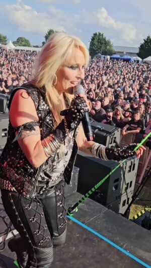 Doro Pesch Instagram - It was so great to be finally back in the U.K.!
🇬🇧
England, you still rock hard! We'll be back!!
🤘💪❤️🙏
#Love, #Doro
-
Beautiful Doro/Motörhead jacket by @livingdead_kelly 
Thanks a lot!
-
@stonedead_fest 
@deedrums
#basmaas
@herkenhoff_official
@billhudsongtr
@officialmotorhead 
-
-
-
-
#doropesch #conqueress #allweare #warlock #allformetal #triumphandagony #stonedead #stonedeadfestival #backintheuk #dorofürimmer #metal #heavymetal #rock #metalhead #metalqueen #queenofmetal #fürimmer #metalheads #rocknroll #hairmetal #blondeshavemorefun #vegan #soberlife #nuclearblastrecords @nuclearblastrecords #monstersofrock #monstersofrockradio #livingdeadkelly