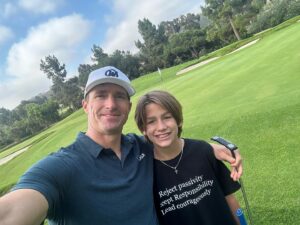 Drew Brees Instagram - Stellar morning so far! Played the back 9 with Callen at 7 AM…watched him drain this putt! #happyfathersday