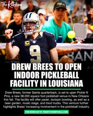Drew Brees Instagram - Super Bowl champion, Hall of Fame quarterback, philanthropist, and now recent pickleball entrepreneur. The man is a real Saint. ⚜️

follow @thekitchenpickleball for more!