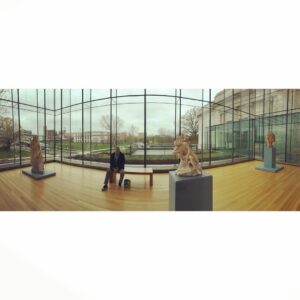 Drew Carey Instagram - Me (tiny figure 2nd from left) chilling at the Cleveland Museum of Art #clevemusart