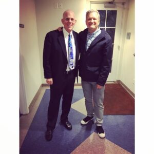 Drew Carey Instagram - Backstage w conductor Richard Kaufman after hearing #CleveOrchestra play along to Bride Of Frankenstein