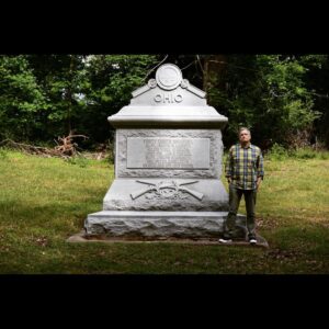 Drew Carey Instagram - At Vicksburg National Military Park in MS - one of many monuments marked "Ohio"