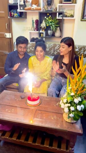 Drone Prathap Instagram - With My Best Wishes always with you Keep Rocking with your lovely Smile @iamsangeethasringeri 
Happy Birthday love ❤️ 

#love #bonding #happybirthday #sangeethasringeri #friendship #droneprathap