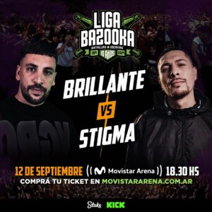 Dtoke Instagram - ¡BAZOOKA ACCEDE AL SIGUIENTE NIVEL!🚨Después de agotar el Luna Park y llenar los mejores venues y teatros míticos de Buenos Aires (Broadway, Opera, Gran Rex), la liga de Dtoke y Papo lleva las batallas escritas al Movistar Arena: el lugar donde el freestyle tocó su techo histórico en Argentina.
El próximo 12 de septiembre, Liga Bazooka presentará su nueva edición internacional con cinco batallas imperdibles. En la estelar, Chili Parker vs G Sony se debatirán el Top 1 de Argentina. Tras su cruce con Coqéein Montana que se volvió viral ( 5 millones de views en YouTube), G Sony enfrentará a Chili Parker, cara de las escritas argentinas que fue estelar en el Luna Park contra el mexicano Blue One.
En la co-estelar se enfrentan Stuart vs Blue One. El mexa, que dejó una gran impresión en el Luna, vuelve a Buenos Aires para enfrentar a Stuart, una revelación de la disciplina, considerado de las plumas más finas del país.
Para la mitad de la carta, Bazooka presenta el debut de Dani. Uno de los nombres más queridos de la Generación Quinto Escalón se enfrentará a Replik, que viene de batallar contra Jaloner.
La segunda batalla de la noche será El Menor vs Giro. El chileno, que hizo su debut en el formato dentro de esta liga, se medirá con el pequeño Giro, un prodigio argentino de 13 años. Ambos intentarán demostrar cuál de los dos es la mayor amenaza. 
La batalla de apertura de esta edición también se dirimirá entre un argentino y un chileno, pero en este caso serán dos rapeadores veteranos: Brillante vs Stigma. El local (que entonó “Muchachos” contra C. Terrible), vivió en Chile y arrastra un lore con ese país. Mientras que Stigma, otro debut de Bazooka, también tiene su pasado con Argentina. Llegó la hora de ajustar cuentas.
 
🚧Presencia estos cruces históricos en vivo el próximo 12 de septiembre, en el Movistar Arena. El estadio de más fácil acceso en transporte público de la ciudad de Buenos Aires.
 
🚌Líneas de colectivo: 42, 55, 63, 78, 87, 93, 111, 176, 19, 47, 65, 71, 76, 90, 127
🚎Metrobus: 34, 99, 109, 110, 166, 172
🚇Subte: Línea B (Estación Dorrego)
🚈Trenes: Urquiza (Estación Federico Lacroze), San Martín (Estación Villa Crespo)