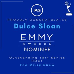 Dulcé Sloan Instagram - Look at God! Ya girl got nominated for an Emmy for HOSTING @thedailyshow ! Lil ole me! Thank you Lord!

📸: @pbsthephotographer 

#blessed #emmynominated #atlfinest