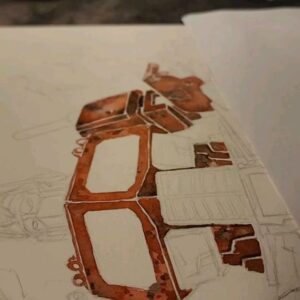 Dustin Nguyen Instagram - from sketch to completion of my Transformers cover for @skyboundent , 11x17 watercolor on 300lb hotpress-  big huge thanks to @quarkstocomics for introducing me to granular watercolors, something I never knew existed until now and it's kinda game changing like crazy for me🎨🖌️