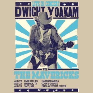 Dwight Yoakam Instagram - Up next! Dwight will be performing in the following cities:

August 22 -  Park City, KS 
Hartman Arena

August 23 -  Lubbock, TX 
Cook’s Garage

August 24 -  Taos, NM 
Kit Carson Park

Tickets are available to purchase on dwightyoakam.com

- D Team

#dwightyoakam #tour