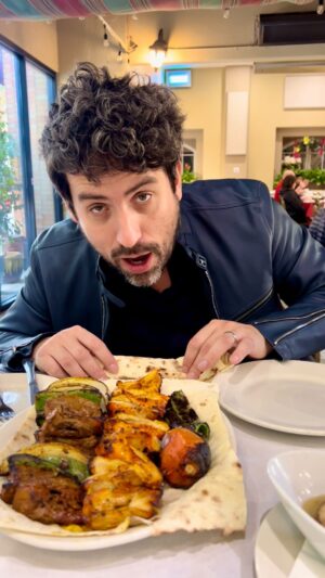 Ed Weeks Instagram - Kebabs at @raffisplace got me a little hot and bothered #WeeksEats
.
#kebab #shish #shishkebab #chicken #beef #kashkbademjoon #persianfood #middleeasternfood #kabob #foodporn #foodreview #instafood #glendale #losangeles #california