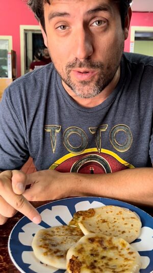 Ed Weeks Instagram - El Salvador part 2! PUPUSAS #WeeksEats 🇸🇻
.
@pupuseriahorebsv #elsalvador #sansalvador #pupusa #curtido #chocolate #revueltas #queso #loroco #pulgarcito #centroamerica #salvi #salvadoreño #latin #foodporn #foodreview #instafood