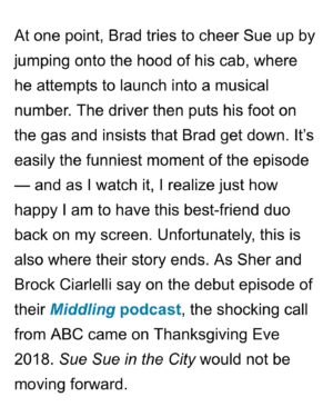 Eden Sher Instagram - @ryanschwartztv @tvline @michaelausiello share some exclusive juicy deets on the Sue pilot that never was & I am now feeling all the feelings about it all once again 😢