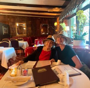Eileen Davidson Van Patten Instagram - Lunching at the classic @smokehouse1946 with another classic Pat Van Patten!!!!! And her just ok youngest son @vince_van_patten 😂
