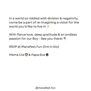 Eka Darville Instagram - Ohana, we are only a day away from getting to celebrate our magically wise and forever radiant Boy. 

Thousands of you will be joining us to sing his praise with voices that will reverberate around the entire globe. Thank you for being part of our army of light warriors 💪🏾❤️‍🩹❤️‍🔥

Tomorrows celebration of Mana’s life will be a mix a both grief & joy in equal parts. 

We will sing!
We will dance!
We will cry
We will laugh
And most importantly,
We will do it all TOGETHER ✊🏿✊🏽✊🏻

We’ve chosen to let you in to witness some of the most intimate moments of our family’s lives, because, it’s what Mana has guided us to do. In life, his way of being constantly re-imagined what was possible. In death, it has been no different. 

Mana’s life celebration that took place in Ojai last month, forever expanded our ideas of what death needed to look like.

Perhaps it will for you too. 

By now, most of you know that Mana is a Musician. So, in his honour we have a world class collective of artists offering tribute performances! 

Join us to experience intimate performances from @xavierruddofficial, @peiabird, @deyadova, & more!

In a world so riddled with division & negativity, come be a part of re-imagining a vision for the world you’d like to live in ✨

With fierce love, deep gratitude & an endless passion for our Boy.

Mama Lila 🦁 & Papa Eka 🦍

RSVP for Mana’s celebration of life on Thurs 1/18 at https://www.manafest.fun/ and we’ll see you there ✨
