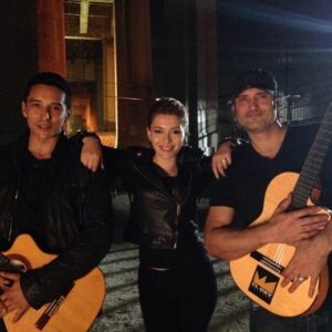 Elena Satine Instagram - #tbt my last day on the set of #Matador with these lovely and talented gentlemen.