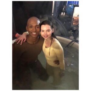 Eline Powell Instagram - NEW EP OF @siren tonight! MATING SEASON BEGINS..above picture captures one of the best moments on set and thank heavens for partner in crime @sedale3t (LEVI) going through it all with me. You are the best 💙🙏! A three second moment that will leave the most wonderful sensory memory of a lifetime. #dontblink #bluelips #nightshoothottub #proudofus #whoswatching