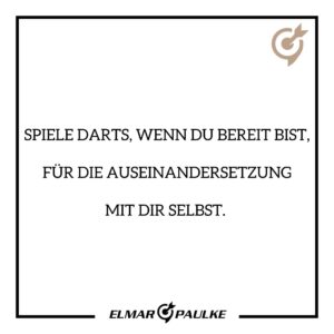 Elmar Paulke Instagram - Um wirklich gute Darts zu werfen, musst Du innerlich bereit sein. Deshalb trainieren Profis vor einem Match bis zu 4 Stunden. 
Mit dem Aufwärmen der Muskulatur hat das nichts zu tun. 

Gute Nacht.
Game On!