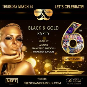 Élodie Bouche Instagram - TOMORROW “FRENCH & FAMOUS”🥳
At THE DECK
I PLAY FROM 7 - 9pm 🎧🎵

LET’S ROCK 🔥🔥🔥

https://www.eventbrite.com/e/black-gold-party-the-deck-frenchfamous-6th-anniversary-tickets-300384226307

@frenchandfamous 
@thedeck_islandgardens 

#party #privateparty #miamiparty #music #dj #musicproducer #djproducer #dance #nightlife #happy