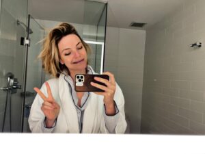 Eloise Mumford Instagram - pjs   robe   slippers within ✌🏼minutes of being in a hotel room, always.