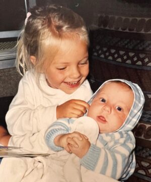 Eloise Mumford Instagram - some things never change 
(your golden heart, your tremendous soul, how much better my world is because you are in it.) happy happy birthday to my best bud   brilliant brother ♥️