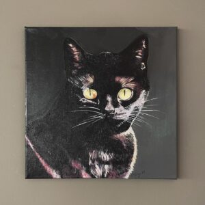 Eloy de Jong Instagram - Diese Katze heißt „MICHA“ und lebt leider schon längst nicht mehr. Es hat viel Spaß gemacht mal eine schwarze Katze zu malen. Und damit wieder einen Auftraggeber glücklich zu machen. Wie gefällt es euch? 🐈‍⬛❤️ #kreativseinmachtglücklich #zeichnenundmalen #schwarzekatze