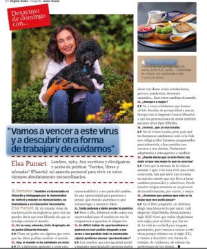 Elsa Punset Instagram - Hoy, en el XL Semanal. Feliz finde! 😊