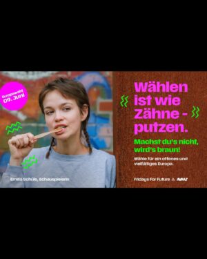 Emilia Schüle Instagram - sei dabei und nicht daneben 👊🏻💙
#europawahl 9.6.!