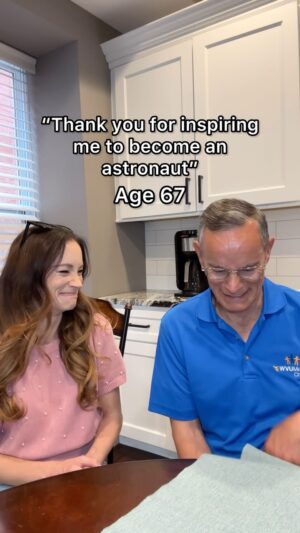 Emily Calandrelli Instagram - My dad has always been my inspiration to reach higher. I wish I could go back and hug that little boy who came from nothing and tell him we reach the stars. ✨ 
@blueorigin