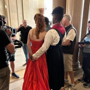 Emily Carey Instagram - Our little show was the most watched today on @netflix worldwide? Congratulations team I love you all SO dearly. 

To be a part of a show that celebrates everything I hated about myself growing up is a beautiful thing. Looking back on my first audition tape it feels like I’ve truly grown up with Harriet. Lol idk what’s happening but thank you for watching & big ups to all the geeks out there 🧡🫵🏼