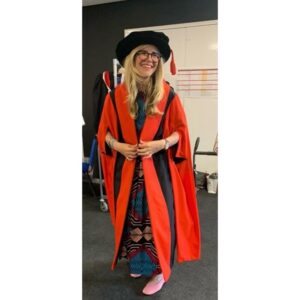 Emma Barnett Instagram - Got gowned. 16 years to the day since I graduated with my postgrad from Cardiff University School of Journalism - I was invited back to receive a fellowship and address the class of 2024. I spoke of properly brewed tea, never getting my 100 words per minute in short hand (I’m left handed, ok?), walking in the opposite direction to the crowd and nights down chip alley. If you know, you know. Plus the hat was fabulous. I’ve always loved me a good hat. Swipe to see #behindthescenes and a few other bits around town. Some things are the same; others, over. 

Congrats to everyone graduating. Seize that unique energy as you head out of education. You’re gonna need it. The hustle is real…

Thank you to all of the teachers and parents too. Epic. 

#graduation #hustle #journalism #gown #hat #congrats @cardiffuni