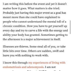 Emma Barnett Instagram - I was so moved by @celinedion return last night at the #olympicopeningceremony in #paris. My god what she has suffered. Sometimes only work will work when your body and mind fails you. Some excerpts from my @theipaper column this week. Read the full thing via #linkinstories 

#chronicpain #celinedion #pain #work #trying