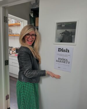 Emma Barnett Instagram - “She breaks the news. We break the eggs.” 😜 what a strap line. I had SUCH a lovely time on Angela and Nick’s pod. This woman and this man and the whole Dish team. Just gorgeous - not to mention delish. Thank you team Dish @waitrose and so much love for @angelacooking @nicholasgrimshaw and my old mucker @nataliejupp ❤️ 
Available wherever you get your pods. And chicken livers.