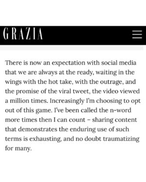 Emma Dabiri Instagram - No way I’m making “new content” to respond to the 2024 race riots. It’s all been said before and I honestly think part of the problem is our short term, non strategic, reactionary approach to everything. So just sharing a few bits from the wild ride that was 2020   2021 that not only do I think remain relevant but need to actually be fully addressed !!! (Incidentally the @grazia articles are from one story on Meghan Markle and another on Sancho, Rashford and Sako but could be *INSERT RACIST INCIDENT OF CHOICE” it’s allllllll the same ting) 

In What White People Can Do Next; From Allyship to Coalition, borrowing from the sociologist Vron Ware, I wrote about how the elimination of pervasive racism is part of an overarching ‘politics of change that does not provide short-term gratification’. The antithesis perhaps then of social media use, with its quick dopamine hits.
The harder slog of necessary anti-racist work that occurs offline, certainly doesn’t “reward” us with the same immediate “buzz”. 

“Don’t be discouraged by this; the on-going nature of this work is part of what makes it all the more urgent. As many of us as possible must embark on the journey”. The effort required may well be more enduring, but so to will be the rewards…

In our increasingly fractured and divided times, we must see that our current framing of conversations about race simply don't work. To continue on the same path is a self indulgence we can no longer afford.