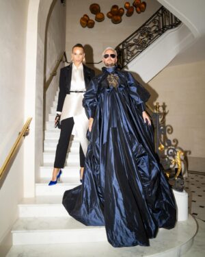 Emma Wiklund Instagram - What an amazing show!! ⭐️ THANK YOU @jeanpaulgaultier for inviting me to your beautiful #hautecouture show in Paris yesterday! 
So wonderful to be back in my old hometown Paris ❤️ for a few days. 

And thank you @franckduquenne for helping me feel fantastic in my JPG couture! 🙏 

Love you @fredrikrobertsson and @j_hellstrom for just being the best of friends.