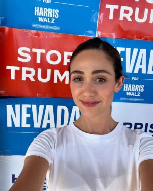 Emmy Rossum Instagram - Phone banking in Nevada today. Let’s keep the momentum going. Go to mobilize.us to get involved!!!