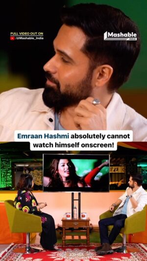 Emraan Hashmi Instagram - We showed Emraan Hashmi one of his classics, an absolute fan-fave and he couldn’t watch himself on screen!

Watch @therealemraan dissect more of his iconic scenes, get serenaded, and more only on Mashable Mehfil!