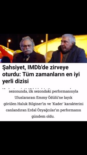 Erdal Özyağcılar Instagram - Emeği geçen herkesi yürekten kutluyor ve canıgönülden hepsine teşekkür ediyorum.🙏🙏🙏❤️❤️❤️ Yönetmenliğini Onur Saylak’ın üstlendiği, senaryosunu Hakan Günday’ın kaleme aldığı Ay Yapım imzalı ‘Şahsiyet’e yeni sezonda Haluk Bilginer ve Erdal Özyağcılar’ın yanı sıra Cansu Dere, Şebnem Bozoklu, İlker Aksum, Nergis Öztürk, Recep Usta, Eda Şölenci, Necip Memili, Şehsuvar Aktaş, Nihal Koldaş, Ayşen İnci, Burhan Öçal, Ömer Duran, Erkan Taşdöğen, Feridun Koç, Okan Selvi ve Salih Usta gibi isimler eşlik etti. Ayrıca Deniz Gökçer, Füsun Erbulak, Nurseli İdiz ve İzzet Günay gibi duayen isimler de izleyiciyle buluştu.