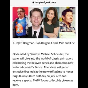 Eric Bauza Instagram - See ya soon!! #SDCC2024 @metvtoons