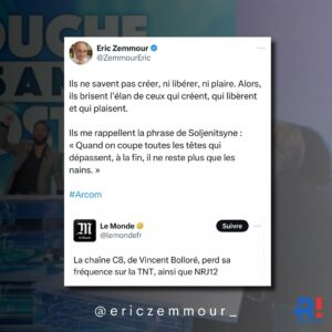 Éric Zemmour Instagram - #Arcom #C8 #Cnews #TPMP