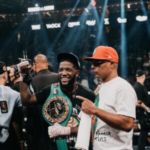 Erickson Lubin Instagram - Against all odds, I silenced the doubters and proved the believers right. In the ring, I found my strength, and with your support, I became unstoppable. Thank you for believing in the “underdog” This victory is ours! 10 years pro today 🎈 #HammerTime