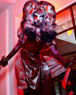 Erika Klash Instagram - Check out my Patreon for some behind the scenes on the work I put into revamping this Manga Slaughter Girl character. (🔗🌲 in bio).
-
🧵 @blackandwhitestriped 
💈 @steven.perfidia.kirkham 
Hair accessories: @oyemoye_art 
Latex Care Products: @gummibaerlatex 
📸 @davidelaffe 
-
Check out my Patreon for some behind the scenes on the work I put into revamping this Manga Slaughter Girl character. (🔗🌲 in bio).