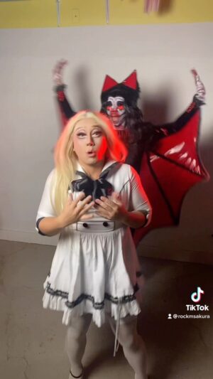 Erika Klash Instagram - She’s a little VAMPin’ #rockmsakura #dragrace #rupaulsdragrace #erikaklash #dragula #dragulatitans #rpdr #drag #dragqueen