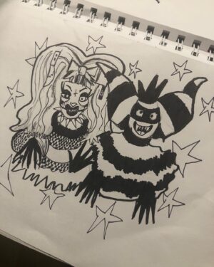 Erika Klash Instagram - Remember the Dead Moon Circus ? 💀🌕🎪 This is them now. Artwork by Yovska. 🧸
