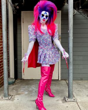 Erika Klash Instagram - Thank you @oaklash2022 for letting me live my Sailor Moon villain fantasy at the Saturday block party! 💀🌸🌙 Hair by @steven.perfidia.kirkham