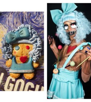 Erika Klash Instagram - 🚨🚨 NEW MERCH 🚨🚨 I’m thrilled to be collaborating with my sister @oyemoye_art to bring you this made-to-order collectible Erika Klash pincushion doll! This handmade clay figure is a 1:1 recreation of the pincushion doll from my Dragula: Titans promo look which was itself inspired by my extermination scene on Dragula S2. 
🪆📍
Visit my Linktree (in bio) to snatch yours up!