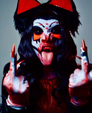 Erika Klash Instagram - 🩸🦇🎥 Technicolor Bat Hostess 🩸🦇🎥 (Take 2) 
📸 by @cashmonetdrag 
There’s so much exciting stuff happening today!
🦇
My Dragula Titans Ep. 2 Recap/Kiki at 6PM ET on my Twitch channel. 
🦇
My tribute to The Vampira Show is now live on my YouTube channel!
🦇
@bouletbrothersdragula Titans Ep. 3 goes live at MON 9PM PT / TUE 12AM ET on @shudder !