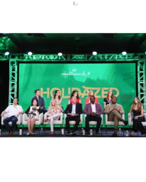 Erin Cahill Instagram - Hello, you wonderful ones! I have been busting to announce this new show coming out this fall!  The show HOLIDAZED will be coming out on #hallmarkplus and I can’t wait for you to see these fantastic episodes!  This cast is a DREAM come true and I am just chuffed!  Thank you @tvinsider for helping announce the show at the TCA’s!  @official_tca It was a joy to do the panel and speak with the press. We really became like a family during the months of filming and that’s thanks to our fearless leader and show runner @ginamariamatthews .  Thank you to all the @hallmarkchannel powers that be who invited me to come play on this magical set!  More to come, but in the meantime, sending each of you love and have a beautiful weekend! ♥️🙌 (Thank you @radmakeup for the hair and make-up glam).