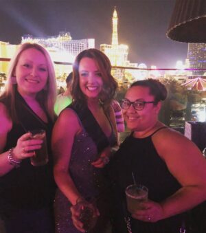 Erin Douglass Instagram - my best friends from both coasts made this past weekend INCREDIBLE and the best I've ever had. On Thursday night my two besties @lauraburysp8 and @matthewseamon31 's wife Abby SURPRISED ME at my hotel-- they flew from Pennsylvania to Vegas to spend the weekend with me!! little did I know that @tbjac89 and the two of them had been conspiring this plan for like half a freaking year. So insanely amazing and I don't know what good I've done to deserve these GODDESSES in my life. There wasn't a single dull moment and it was simply perfect. ❤️🧡💛💜 photo 1: our first night photo 2: about 20 minutes after they got there (they came in the middle of me curling my hair and then it took about 20 minutes to convince me that I wasn't hallucinating) photo 3: face masks with @tbjac89 cuz were cool and also like trying internet beauty trends 😘😘😘 #RIP2singleEE