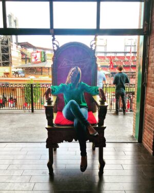 Erin Douglass Instagram - my adoring civilians look so *quaint* from my throne 📷: @littleginginabigworld